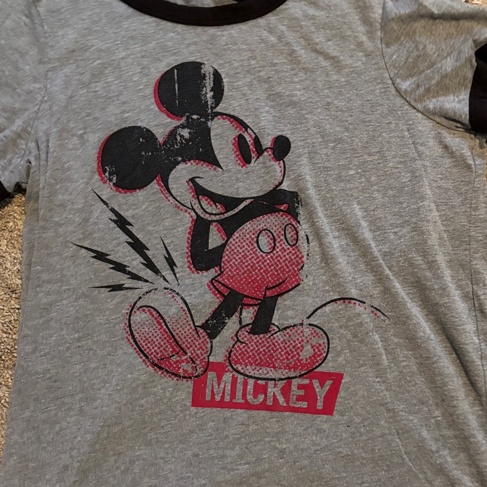 Mickey Mouse Gray and Red tshirt